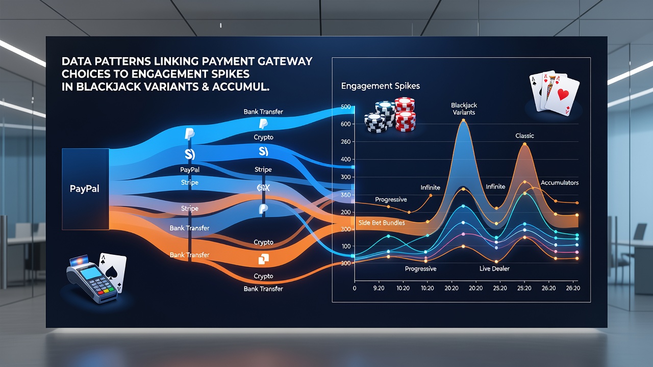 Grafische Darstellung von Engagement-Spitzen in Verbindung mit verschiedenen Zahlungsmethoden