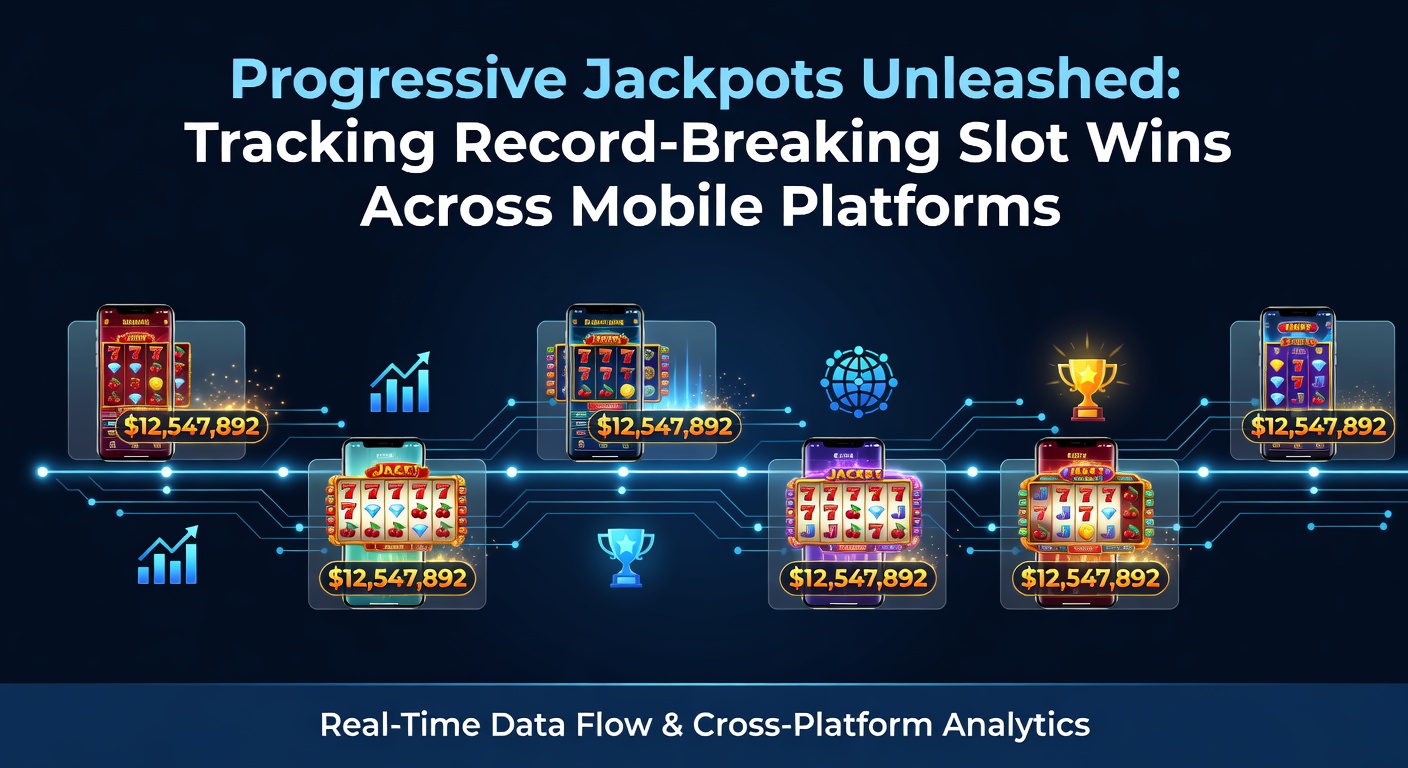 Ein dynamisches mobiles Slot-Spiel mit steigendem Progressiv-Jackpot-Anzeiger, der Rekordgewinne symbolisiert