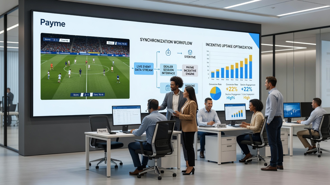 Darstellung von Zahlungsflüssen und Incentive-Aktivierungen während synchronisierter Events